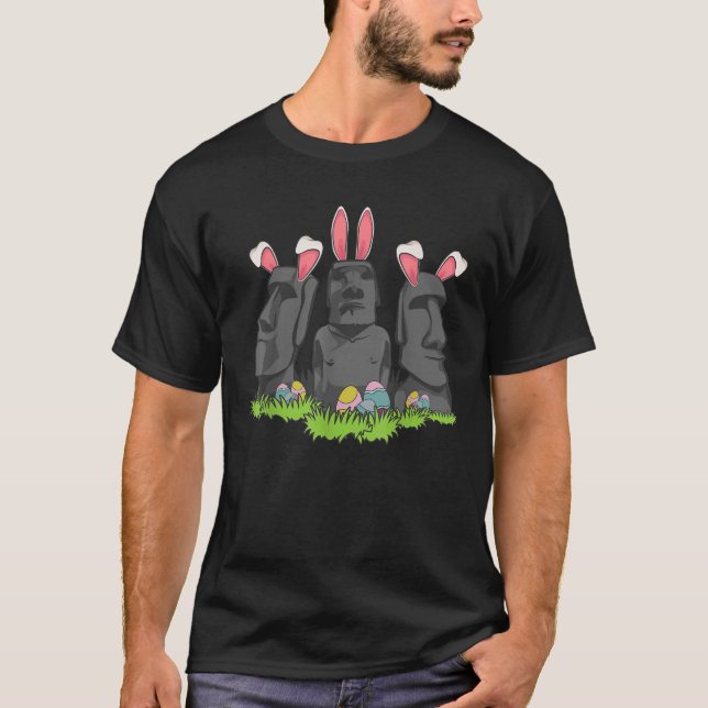 T-shirt Ile de Pâques Moai Chiffres Mignons Voyageurs Funn (Devant)