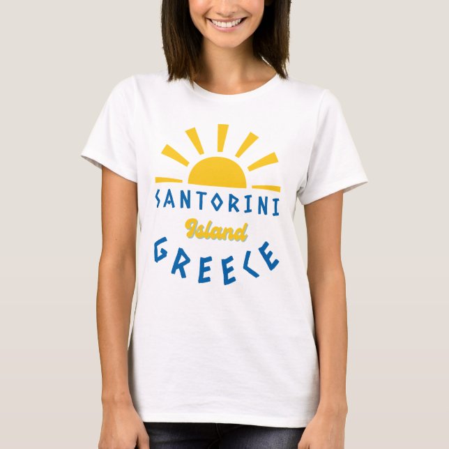 T-shirt Île de Santorin, Grèce - Sunshine Women's (Devant)