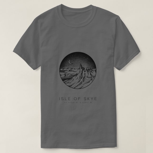 T-shirt Île de Skye Écosse Dotwork Art (Design devant)