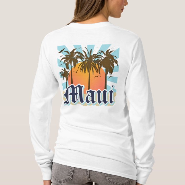 T-shirt Île de souvenir de Maui Hawaï (Dos)