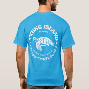 T-shirt Île de Tybee (tortue de mer)