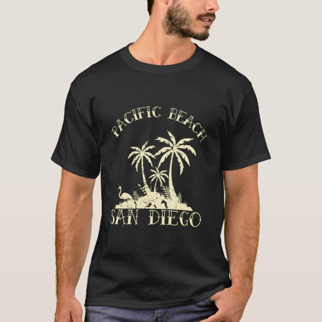 T-shirt Île des palmiers Plage Pacifique San Diego (Devant)