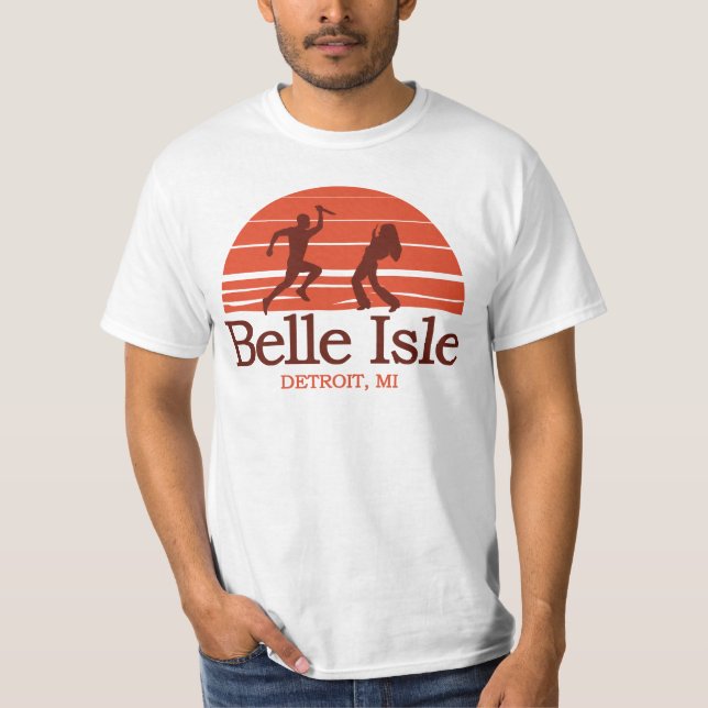T-shirt Île Detroit Michigan de belle (Devant)