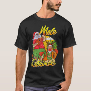 T-shirt Ile d'Hawaï Mele Kalikimaka Père Noël Reindeer Xma