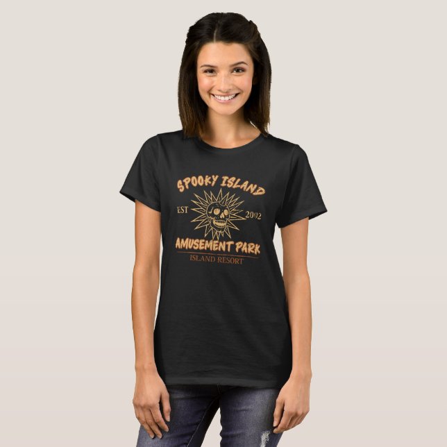 T-shirt Île effrayante - Halloween d'été (Devant entier)
