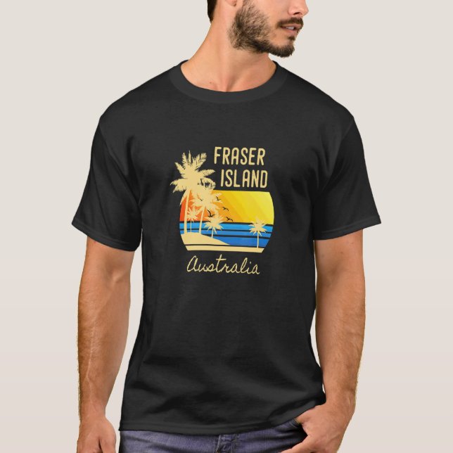 T-shirt Île Fraser Australie Coucher de soleil de l'océan  (Devant)