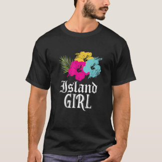 T-shirt Île Girl West Indies Caraïbes Vacances