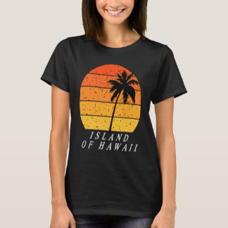T-shirt Île Hawaii Summer Beach Coucher De Soleil Vintage