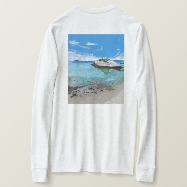 T-shirt Île Kitten, Southport Maine, Long Sleeve Shir (Design dos)