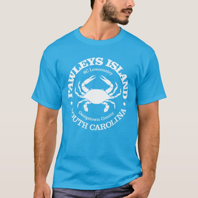 T-shirt Île Pawleys (crabe) (Devant)