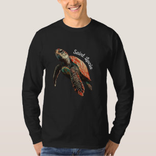 T-shirt Île Sainte-Lucie Souvenir Mer des Caraïbes Sainte-