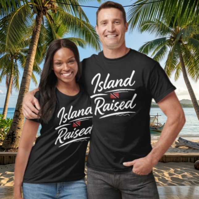T-SHIRT ÎLE SURÉLEVÉE - TEXTE BLANC (Créateur téléchargé)