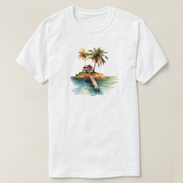 T-shirt Île Tropicale (Design devant)