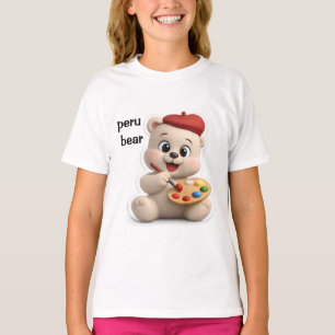 T-shirt Île tropicale de dessin animé minimaliste dans l'o