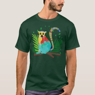 T-shirt Île tropicale de Madagascar Animal Lemur