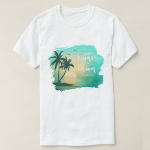 T-shirt Île tropicale Père de la chambre Turquoise ID581