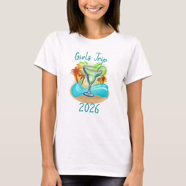T-shirt Île tropicale personnalisée (Devant)
