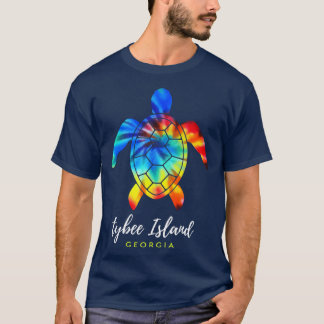 T-shirt Île Tybee Géorgie Tortue Tie Dye