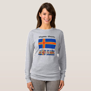 T-shirt Îles Åland Ålander Drapeau Personnalisé