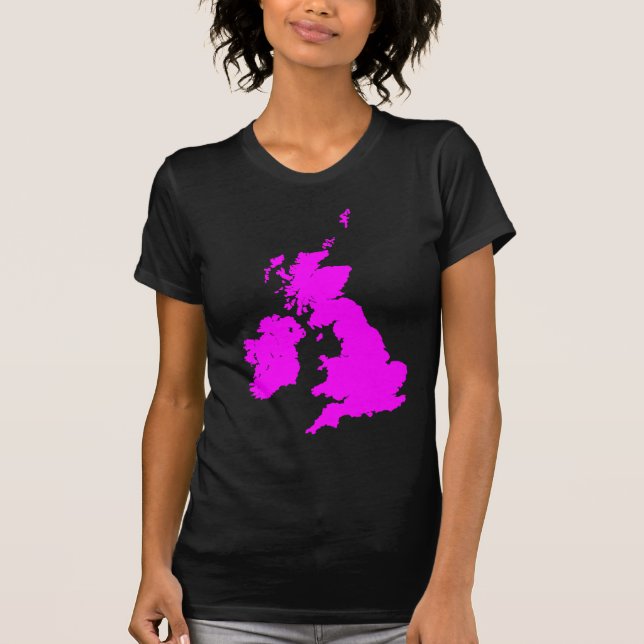 T-shirt Îles britanniques à Magenta (Devant)