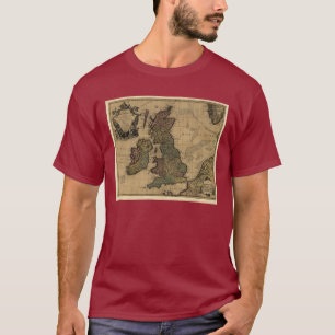 T-shirt Îles Britanniques, de Les carte 1700's