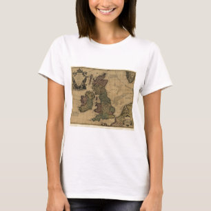 T-shirt Îles Britanniques, de Les carte 1700's