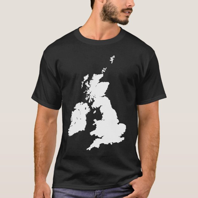 T-shirt Îles britanniques en blanc (Devant)