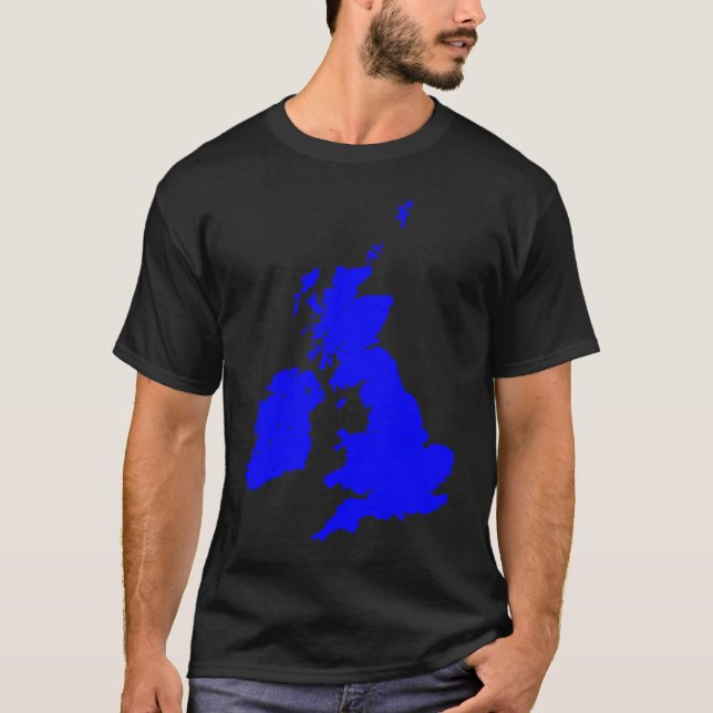 T-shirt Îles britanniques en bleu (Devant)