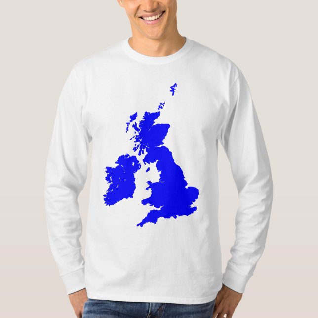 T-shirt Îles britanniques en bleu (Devant)