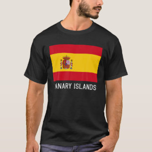 T-shirt Îles Canaries Espagne Drapeau Emblème Escudo Ban