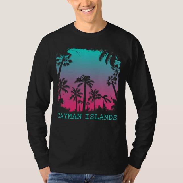 T-shirt Iles Cayman Vintage Retro (Devant)