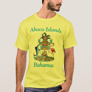 T-shirt Îles d'Abaco, Bahamas avec le manteau des bras