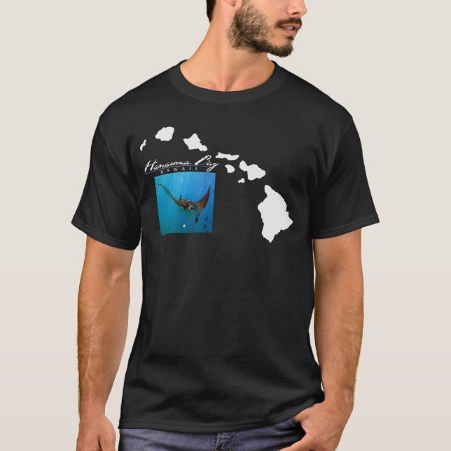 T-shirt Îles d'Hawaï et rayon de Manta (Devant)