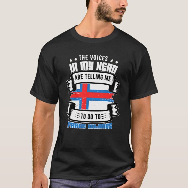 T-shirt Îles Féroé Dans Ma Tête (Devant)