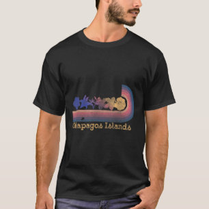 T-shirt Îles Galapagos Rétro Fleurs Tropicales Style 80's