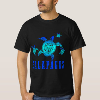 T-shirt Îles Galapagos Tortue de mer Motif tribal Scuba