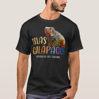 T-shirt Îles Galapagos vintages Équateur Iguana Islas Gal