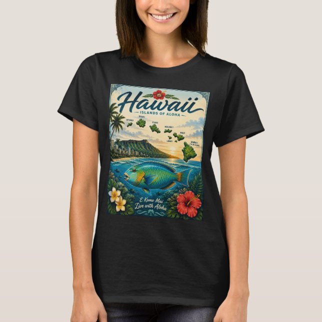 T-shirt Îles Hawaï (Devant)