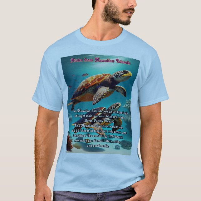 T-shirt Iles hawaïennes terre d'Aloha (Devant)