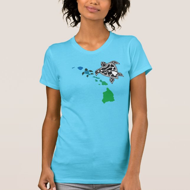 T-shirt Îles Hawaii - Tortue Hawaii (Devant)