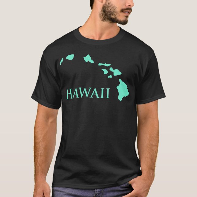 T-shirt Îles Hawaii - Tri-mélange de menthe (Devant)