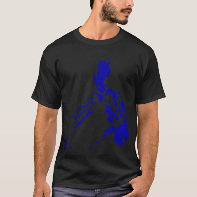 T-shirt Îles philippines philippines bleues (Devant)