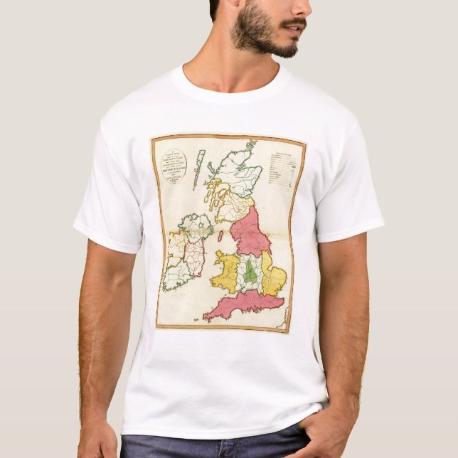 T-shirt Îles simples des Anglais de carte (Devant)