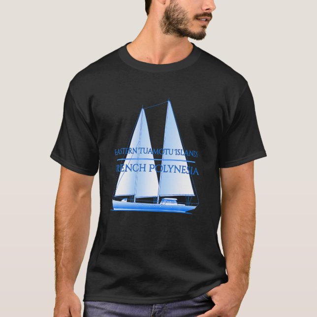 T-shirt Îles Tuamotu orientales Voilier nautique côtière S (Devant)