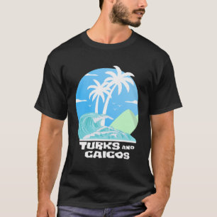 T-shirt Îles Turques Et Caïques Palms Beach Caraïbes Gif