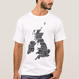 T-shirt Îles typographiques britanniques.