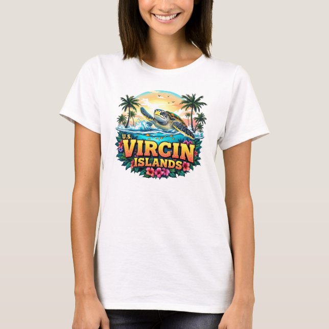 T-shirt Îles Vierges américaines Caraïbes (Devant)