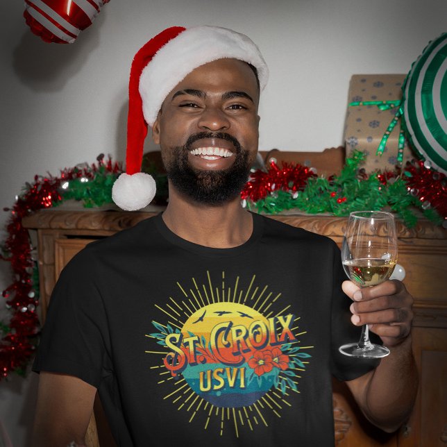 T-shirt Îles Vierges américaines Sainte-Croix États-Unis V (US Virgin Islands St. Croix U.S. VI Tropical T-Shirt great to wear during Festival and other times. )