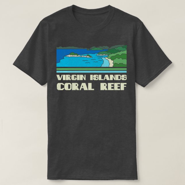 T-shirt Iles Vierges Coral Reef Monument National Nature (Design devant)