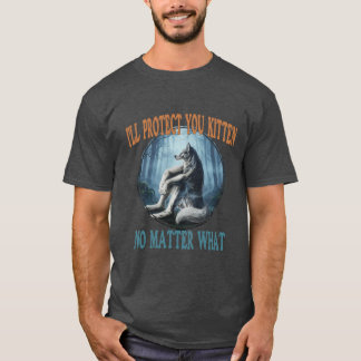 T-shirt I'll Protect You Kitten No Matter What- Wolf